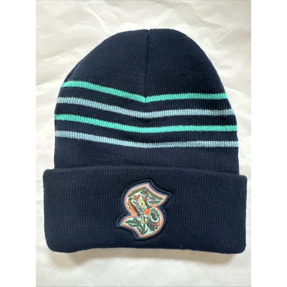 SEATTLE KRAKEN Knit Green Night Hat/Touque/Beanie ~ 2025-26 Season ~ Boeing Emb